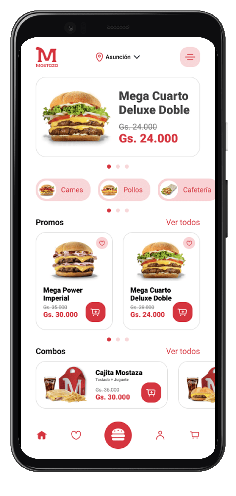 App móvil de Mostaza