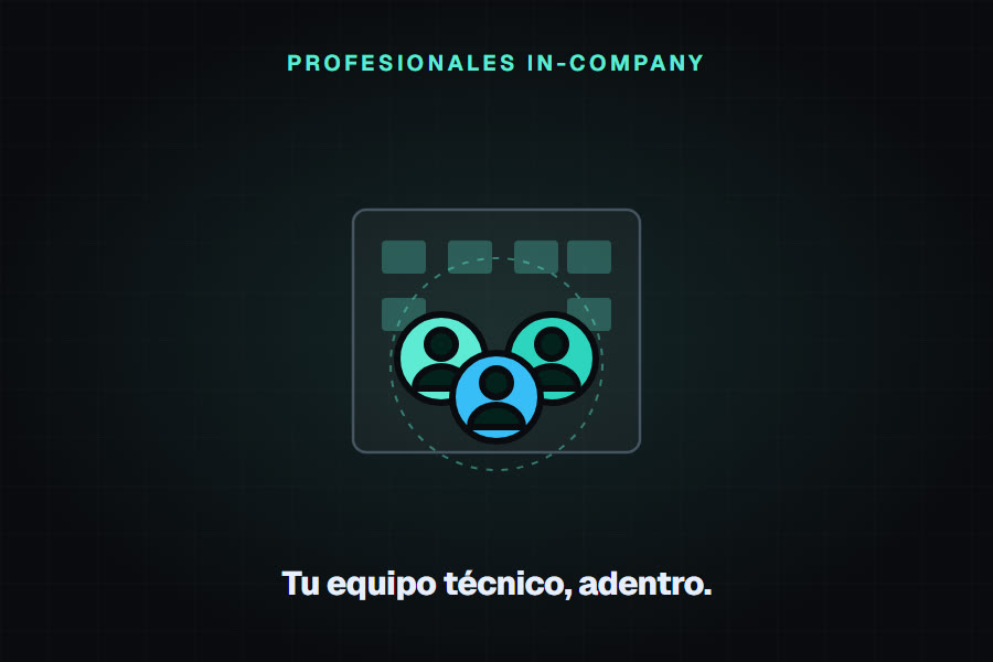Equipo técnico trabajando in-company
