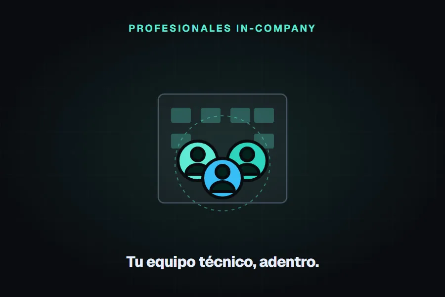 Equipo técnico trabajando in-company